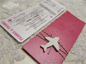 Pozivnice za vjenčanje - Pink Boarding pass