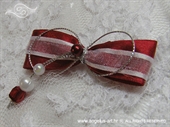 Kitica za rever - Red and White Pearls