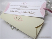 Pozivnica za vejnčanje - Bookmark Etui Cream Pink