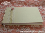 knjiga dojmova za vjenčanje bijelo rozo romantična
