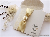 Pozivnica za vjenčanje - Cream Stylish Bow