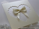 Pozivnica za vjenčanje - Creamy White Heart Shaped