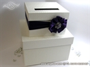 kutija torta za novce sa tamnom lila masnom
