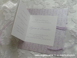 lila lavanda pozivnica za vjenčanje  iznutra tisak teksta