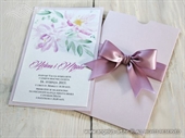 Pozivnica za vjenčanje lila -Lilac Flower Charm