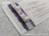 Pozivnica za vjenčanje Purple Flower Harmony