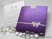 Pozivnica za vjenčanje - Purle Butterfly Charm 1