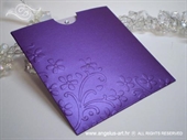 Pozivnica za vjenčanje Purple Flower Charm