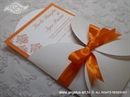 Wedding invitation - Orange Damask Mini Beauty