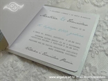 plava pozivnica za vjenčanje za morsko vjenčanje s tiskom