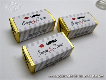 chocolate bars with personalized wrappers
