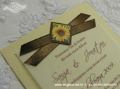 Pozivnica za vjenčanje Simplicity Sunflower