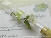 Pozivnica za vjenčanje Epruveta Bijela ruža