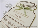 pozivnica za vjencanje od natur kartona u obliku staklenke sa zelenom masnom