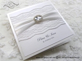 Pozivnica za vjenčanje - Stylish White Lace