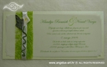 pozivnica za vjenčanje sa zelenim sisalom i kalom