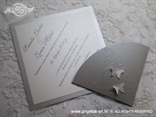 pozivnica za vjenčanje srebrna s leptirima i blindruckom