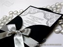 Wedding invitation - Black Damask Beauty
