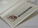 putovnica pozivnica s krem mašnom i fotografijom