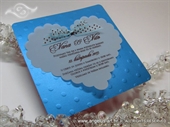 Pozivnica za vjenčanje - Turquoise Dot Heart