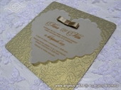 Pozivnica za vjenčanje - Ornamented Golden Heart